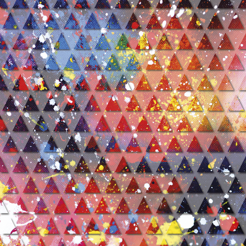 Tapis de vinyle triangle taches de peinture - TenStickers