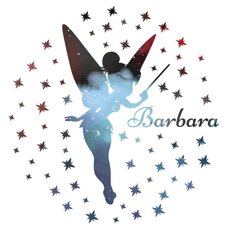 Tapis vinyle personnalisé silhouette de fée personnalisable - TenStickers