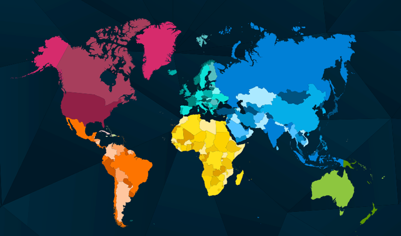 Carte de tapis de carte du monde coloré moderne - TenStickers