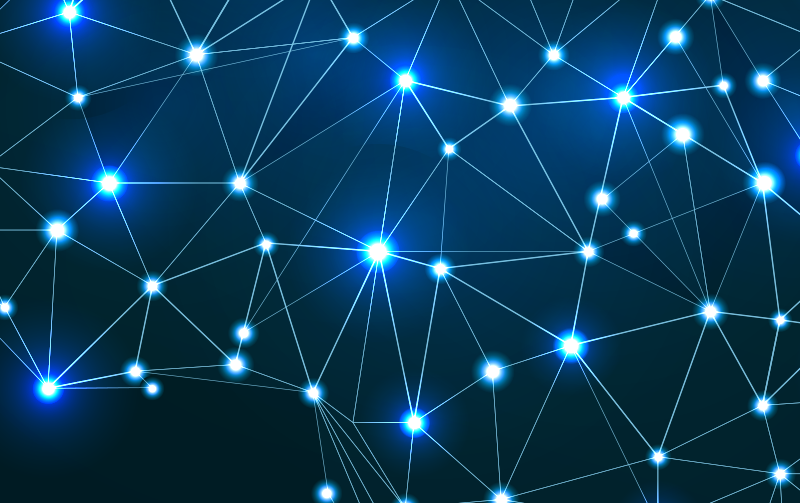 Tapis vinyle géométrique nœuds connectés - TenStickers