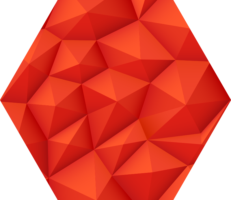 Tapis moderne hexagonal triangle rouge - TenStickers