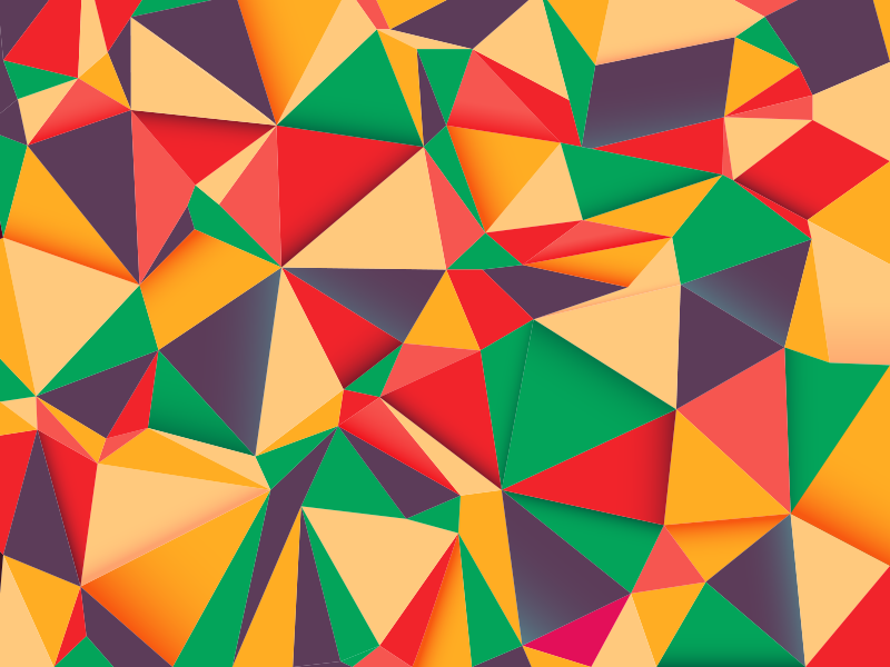 Tapis vinyle style triangle coloré - TenStickers