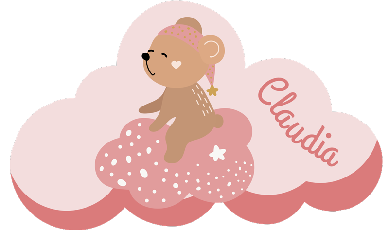 Tapis vinyle personnalisé cloud personnalisable - TenStickers