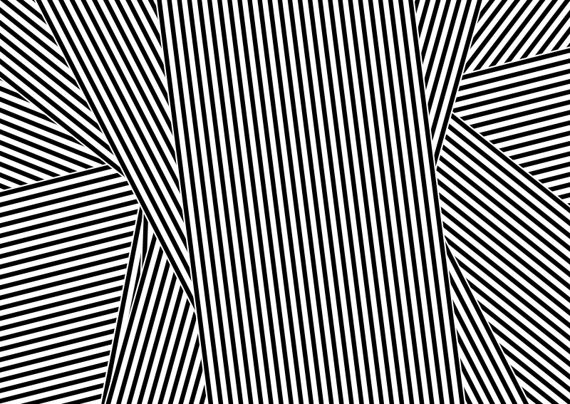 Tapis vinyle rayures noires et blanches - TenStickers