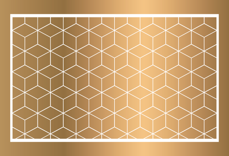 Tapis vinyle géométrique illusion cubique géométrique - TenStickers