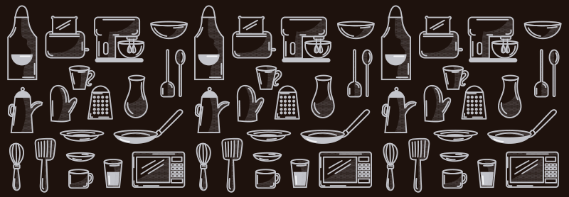 Tapis en vinyle d'utensiles de cuisine - TenStickers