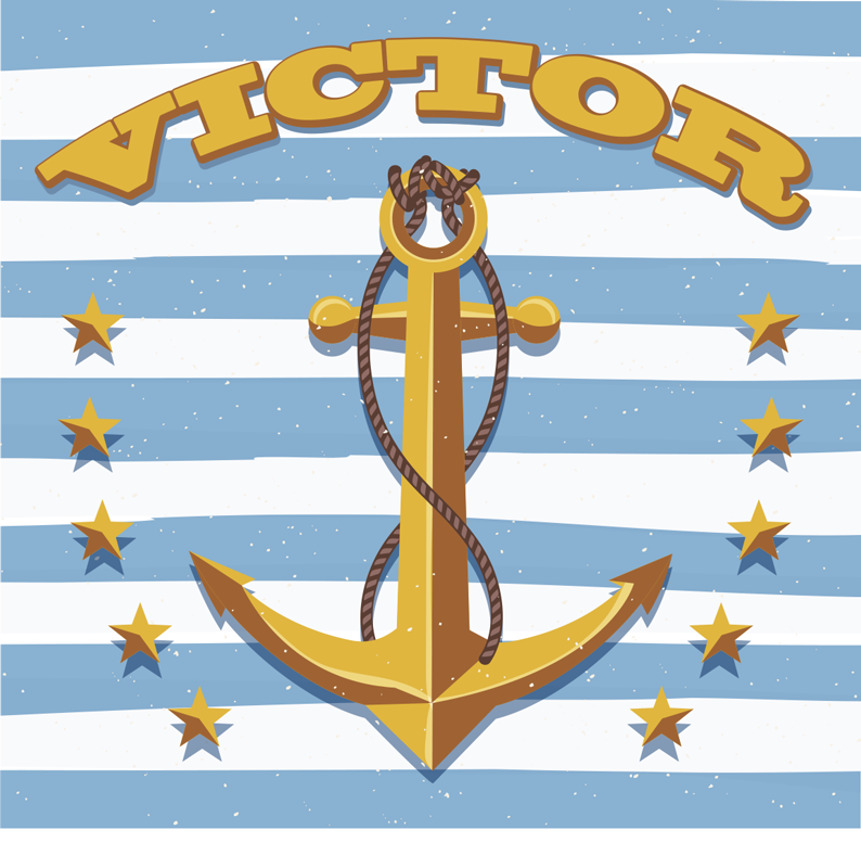 Tapis vinyle personnalisé nautique personnalisable - TenStickers