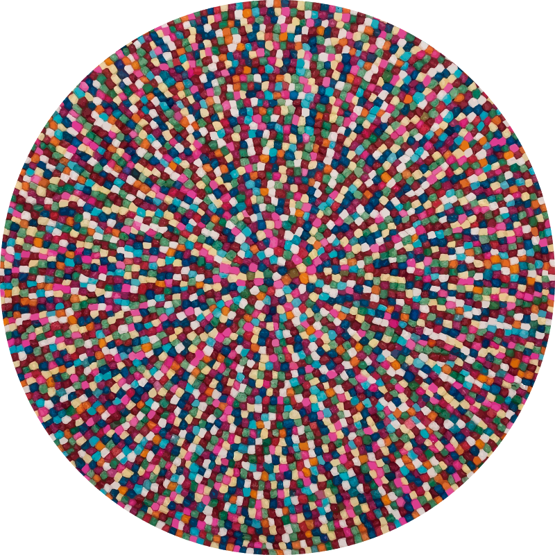 Tapis vinyle géométrique éclat de mosaïque colorée - TenStickers