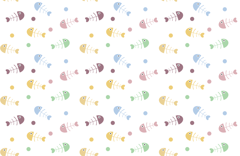 Tapis vinyle Poissons colorés - TenStickers