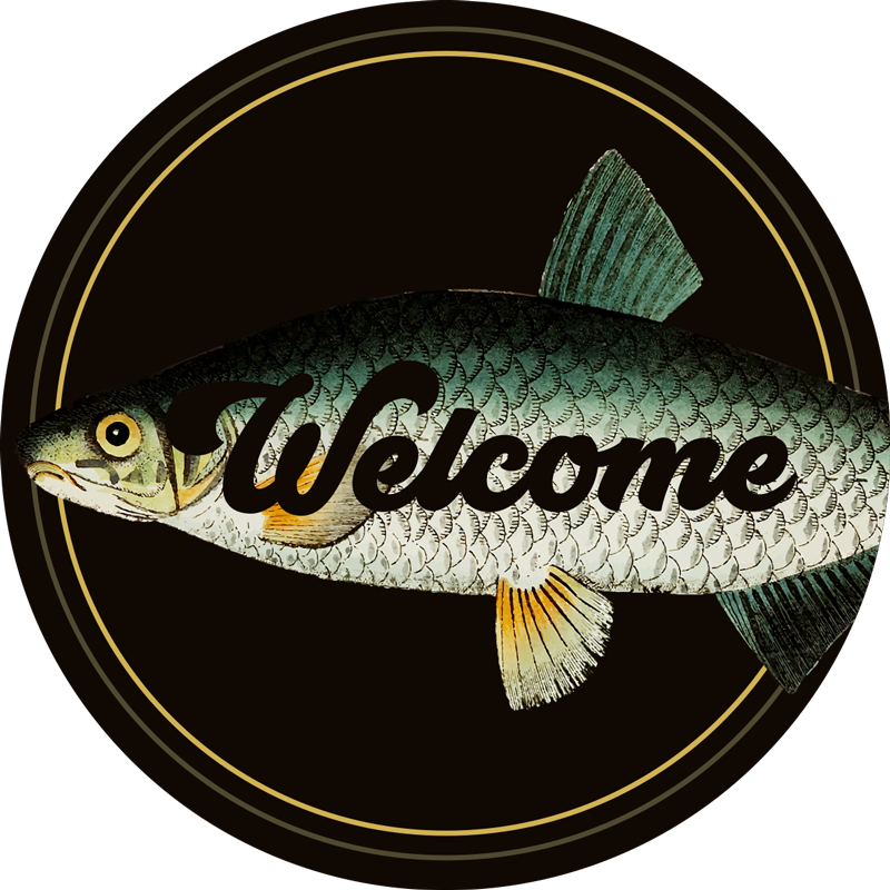 Tapis vinyle animal entrée de poisson de bienvenue - TenStickers