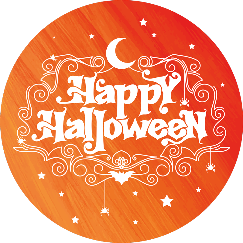Tapis vinyle halloween festif circulaire - TenStickers