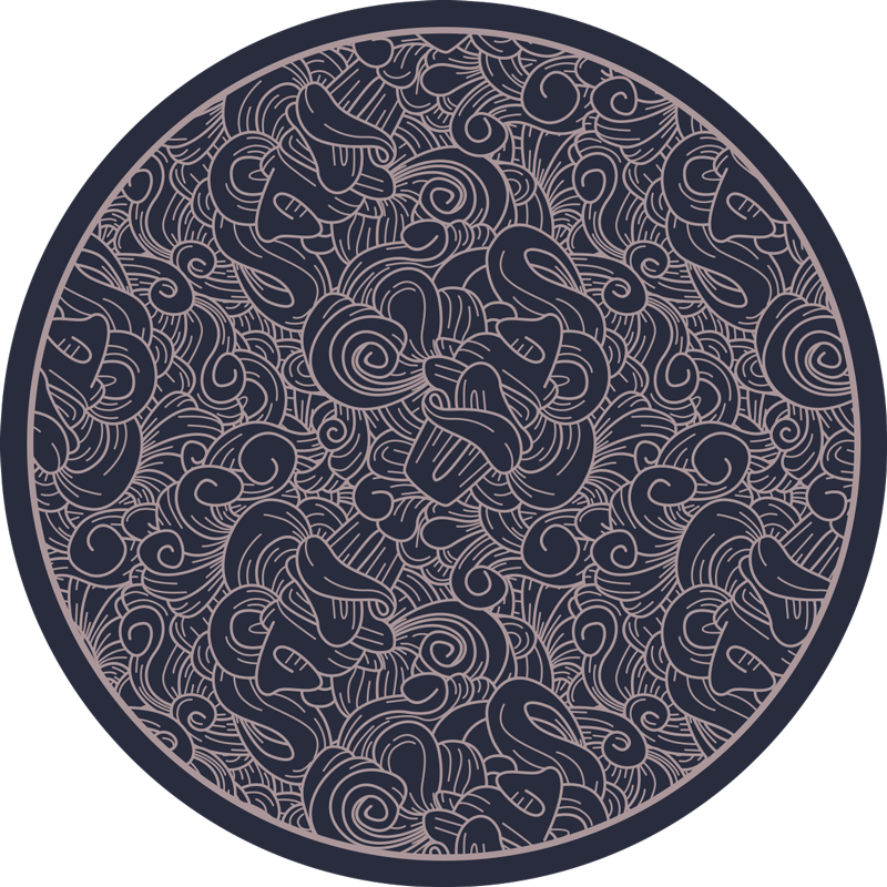 Tapis vinyle mandala motif tourbillon mandala - TenStickers