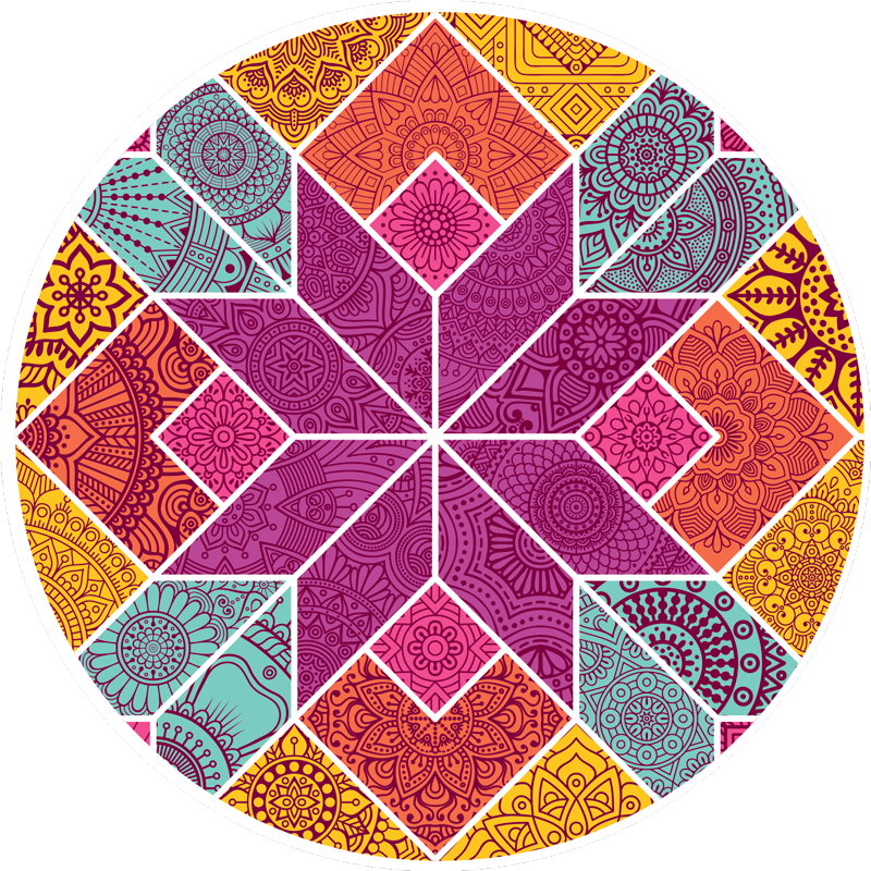 Tapis vinyle Mosaïque paisley - TenStickers