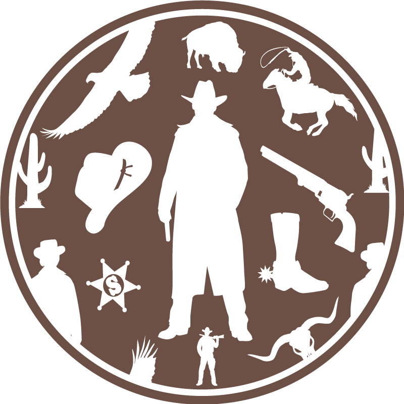 Tapis vinyle pour enfants silhouette de cow-boy - TenStickers