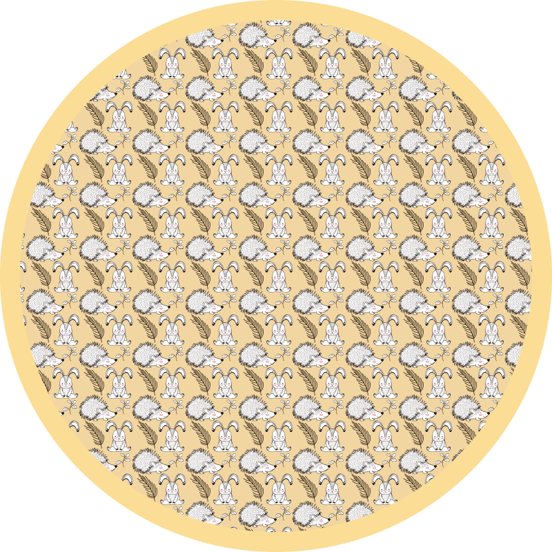 Tapis vinyle chambre bébé illustration de hérisson - TenStickers