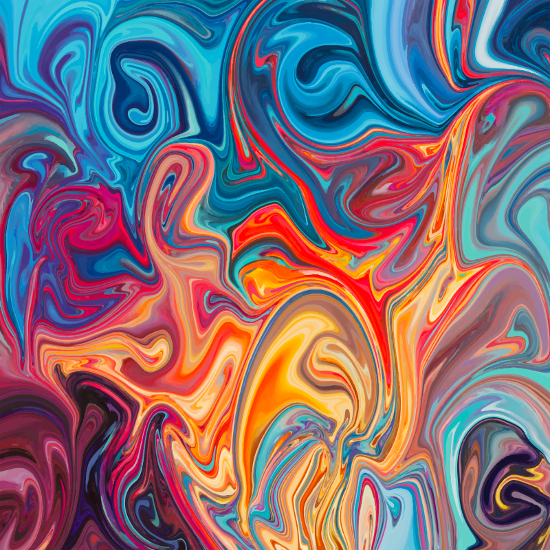 Tapis vinyle texture couleurs tourbillonnantes - TenStickers