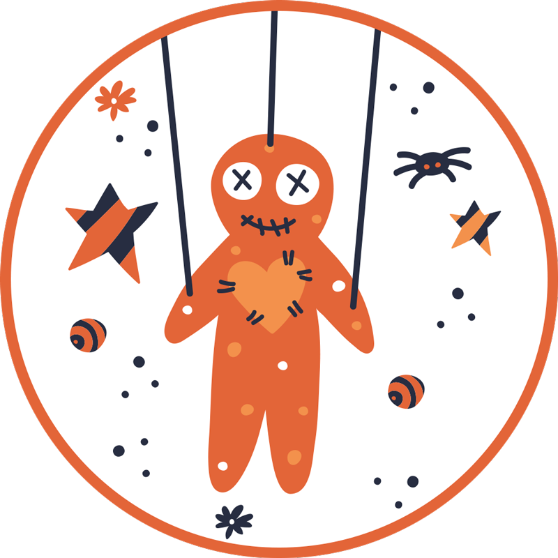 Tapis vinyle halloween bonhomme en pain d'épice - TenStickers