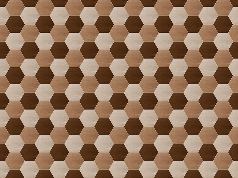 Tapis vinyle carreaux de ciment motif en nid d'abeille - TenStickers