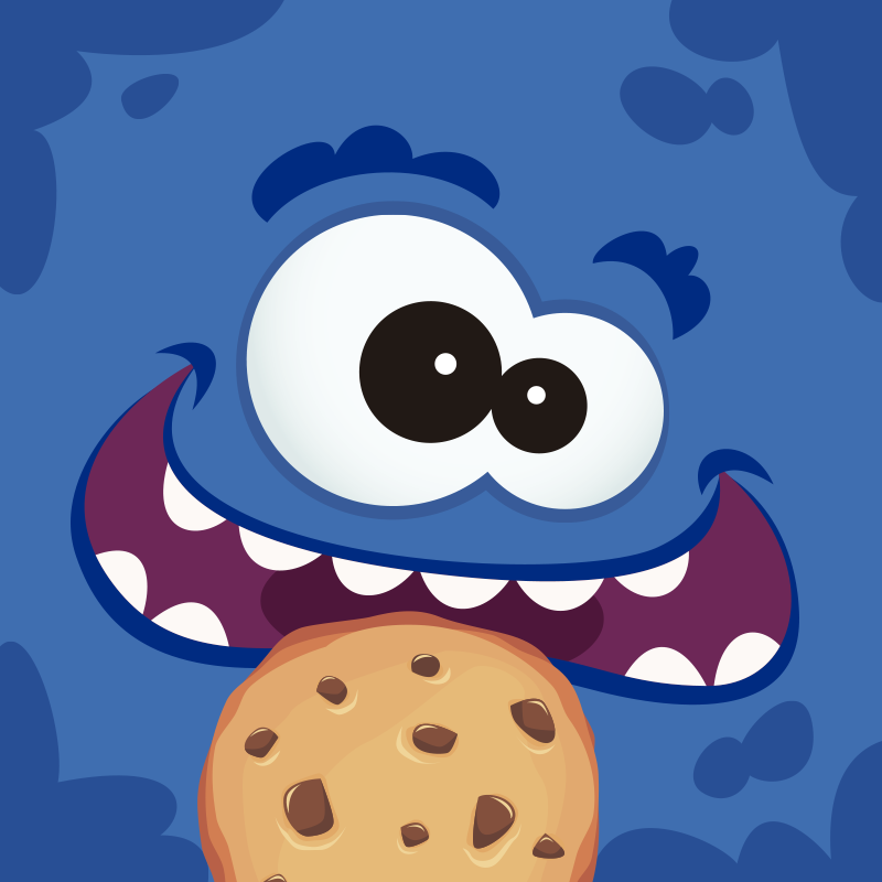 Tapis vinyle pour enfants délice de monstre aux biscuits - TenStickers