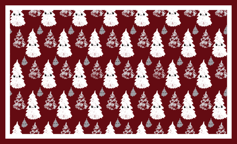 Tapis vinyle noël motif de sapin festif - TenStickers