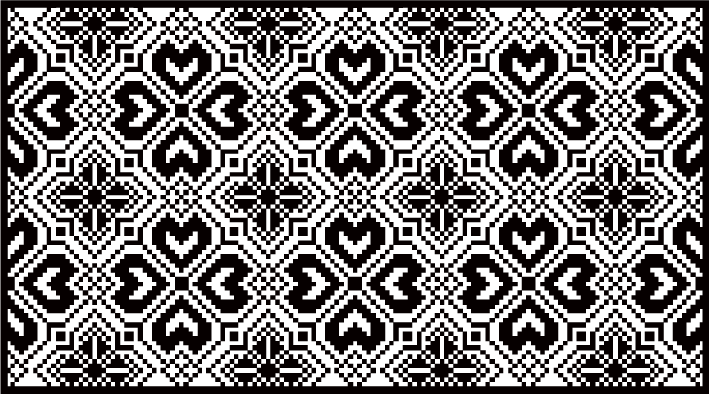tapis vinyle moderne Noir et blanc sans couture slave - TenStickers