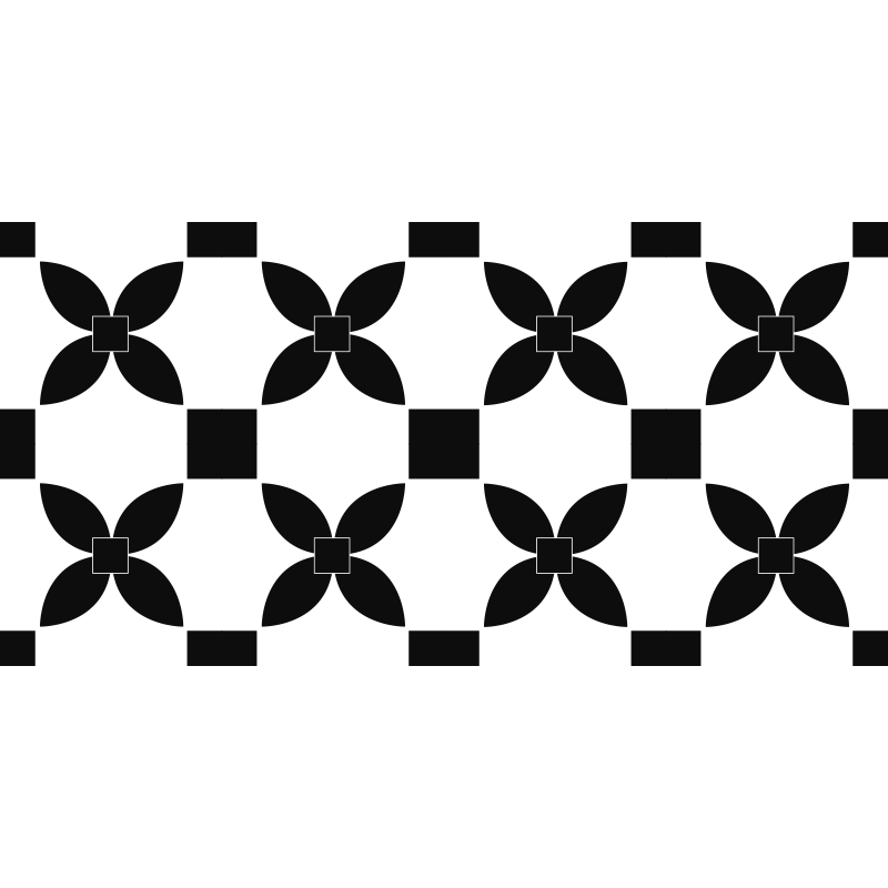 Tapis vinyle cuisine carreaux imprimés noir blanc - TenStickers