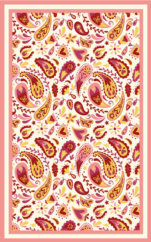 Tapis vinyle texture tissu cachemire - TenStickers