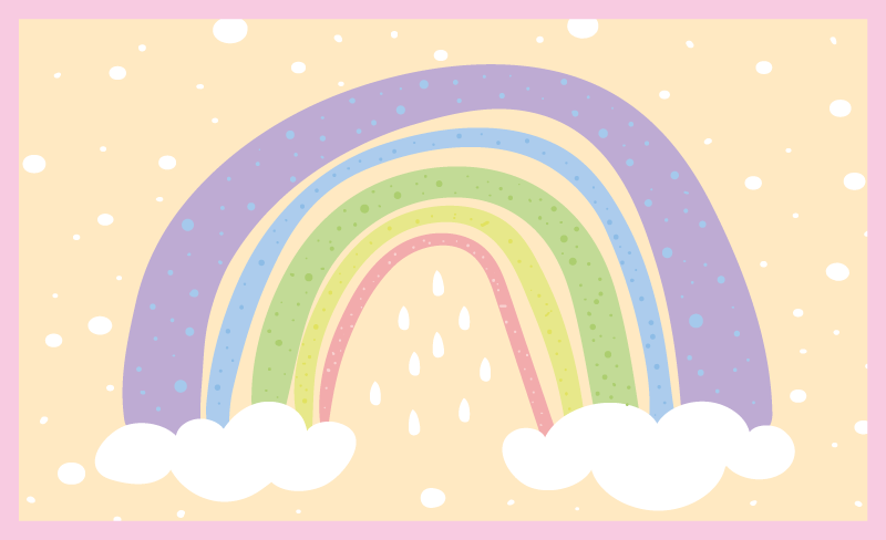 tapis vinyle pour enfants Arc en ciel - TenStickers