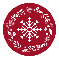 Tapis vinyle noël flocon de neige saisonnier - TenStickers