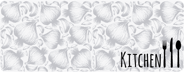 Tapis vinyle cuisine illustration d'ustensiles de cuisine - TenStickers