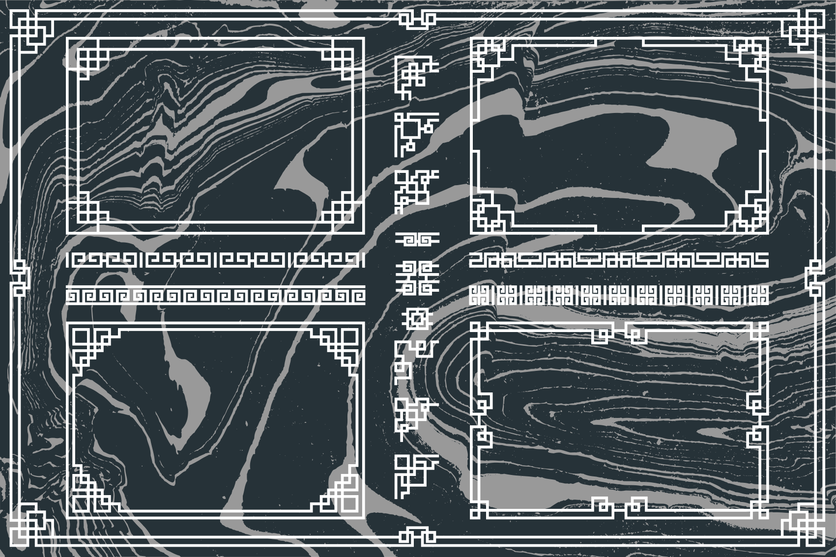 Tapis vinyle marbre textile marbré - TenStickers