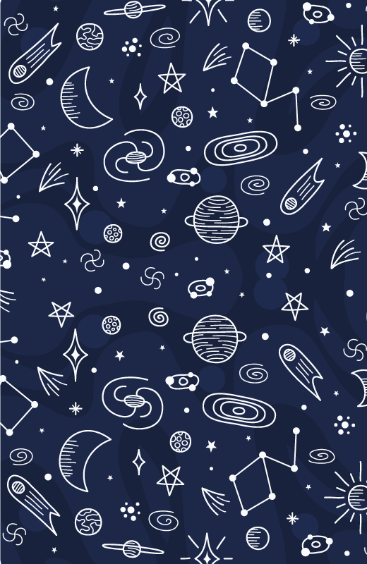 Tapis vinyle pour enfants Dans l'espace - TenStickers