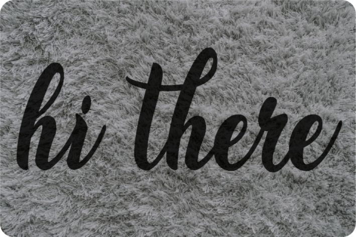 Tapis vinyle citation bonjour la décoration - TenStickers