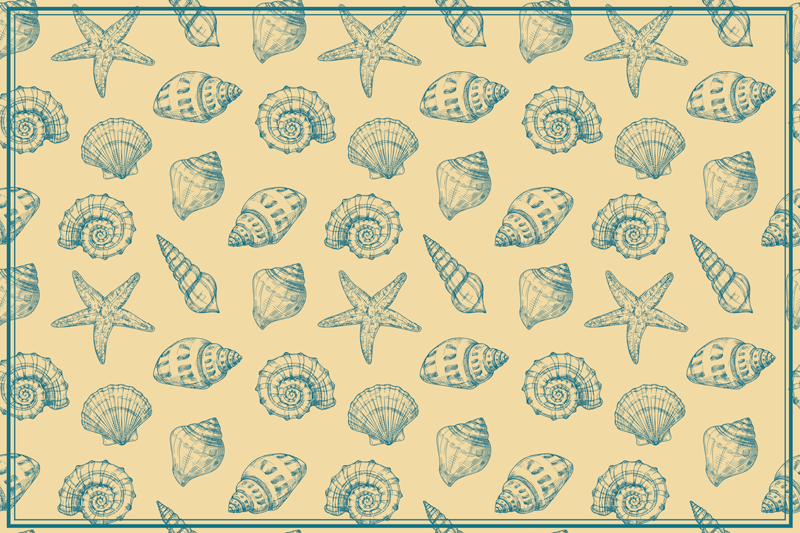 Tapis vinyle animal motif de coquillage - TenStickers