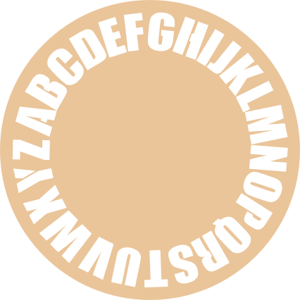 Tapis vinyle alphabet disposition circulaire - TenStickers