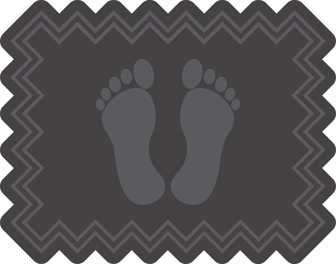 Tapis vinyle salle de bain tapis de bain empreinte - TenStickers