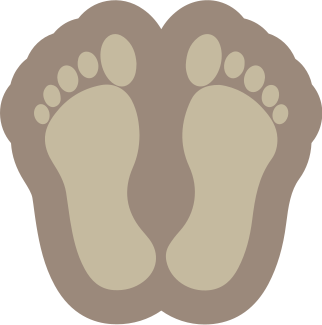 Tapis vinyle salle de bain Empreintes de pieds - TenStickers