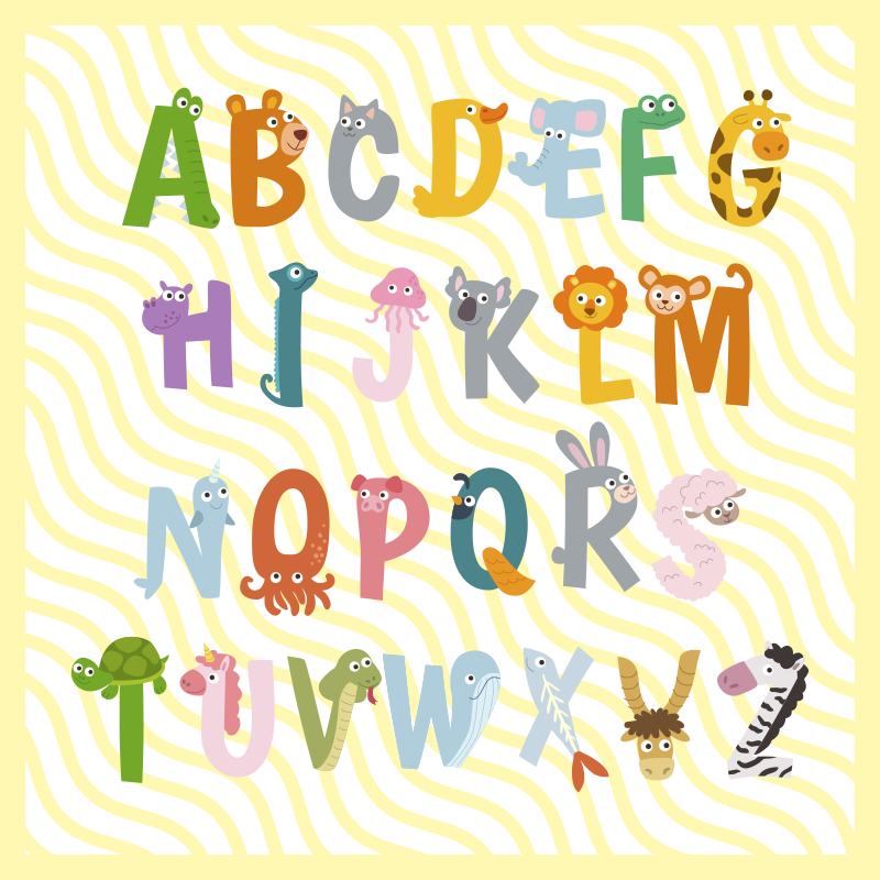 Tapis vinyle alphabet moment de jeu - TenStickers