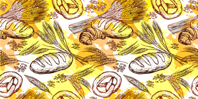 Tapis rétro conception thématique de la boulangerie - TenStickers