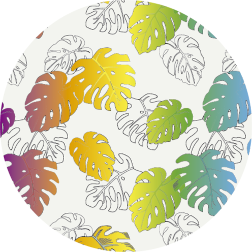 Tapis vinyle fleurs et plantes monstera tropicale - TenStickers