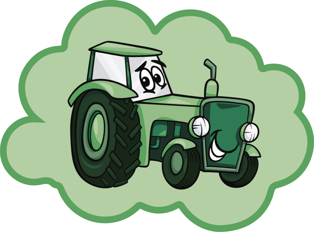tapis vinyle pour enfants Tracteur vert - TenStickers
