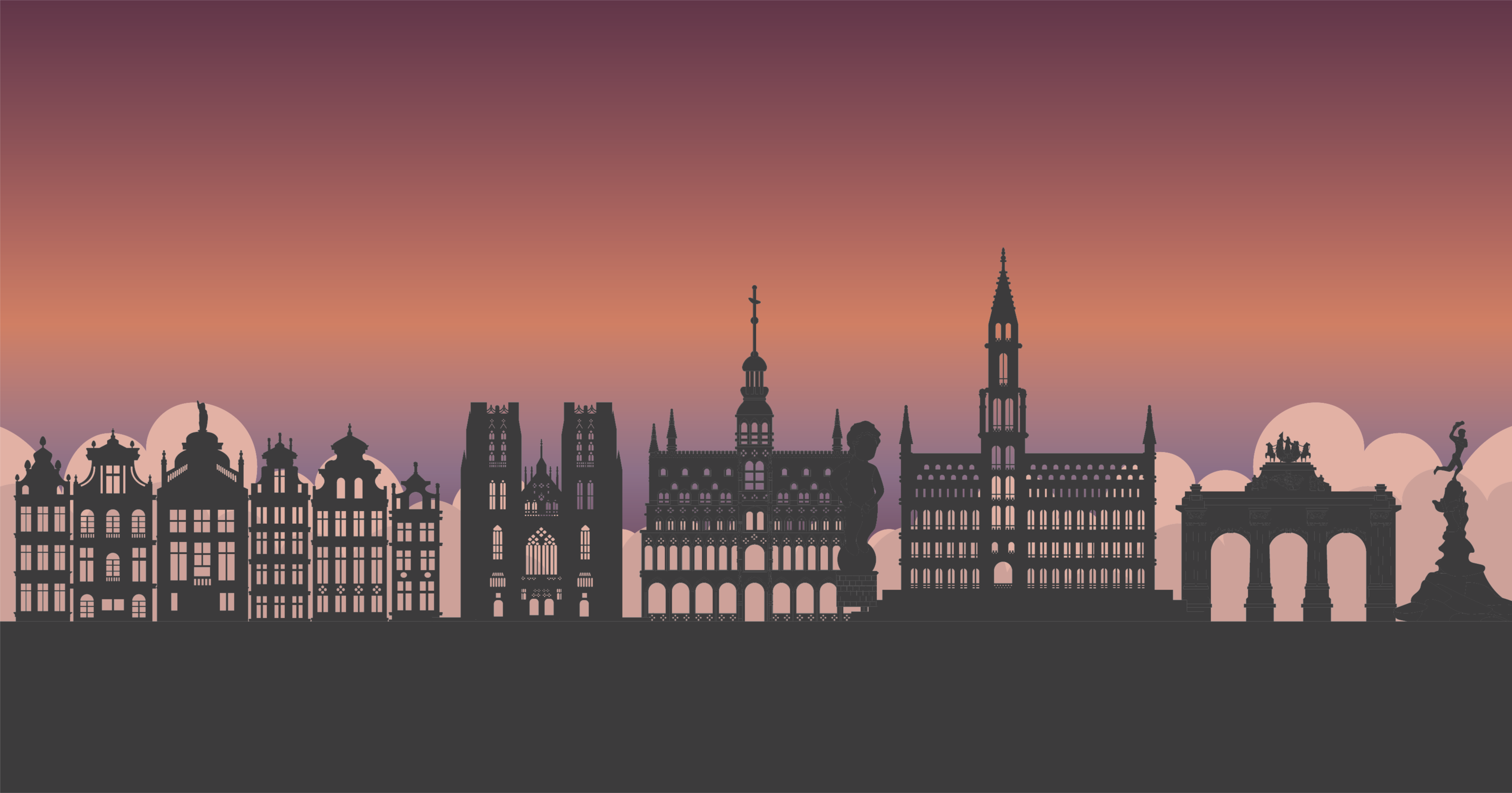 Tapis vinyle carte du monde silhouette, horizon - TenStickers