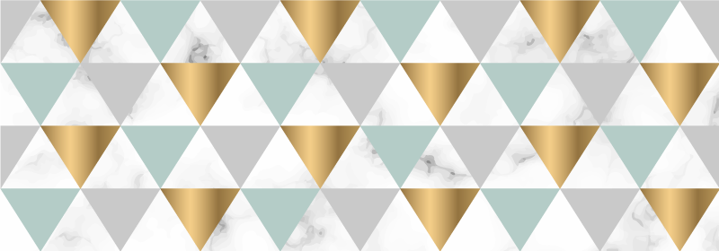 Tapis vinyle géométrique mosaïque de triangles géométriques - TenStickers