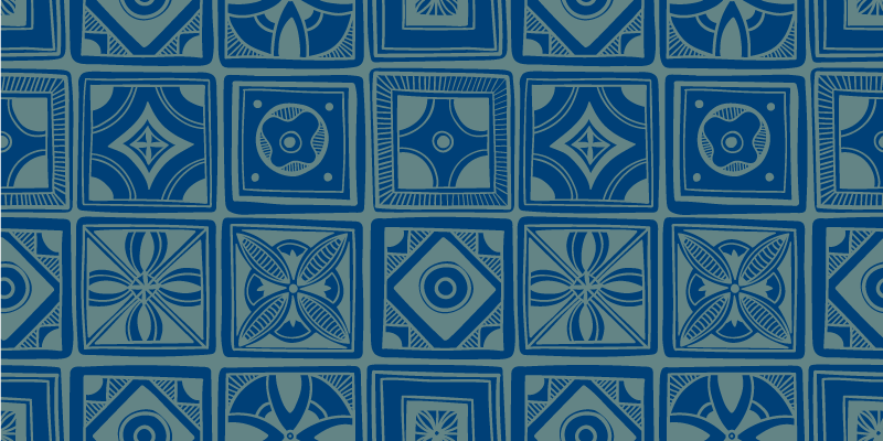 Tapis vinyle carreaux de ciment décoratif géométrique - TenStickers