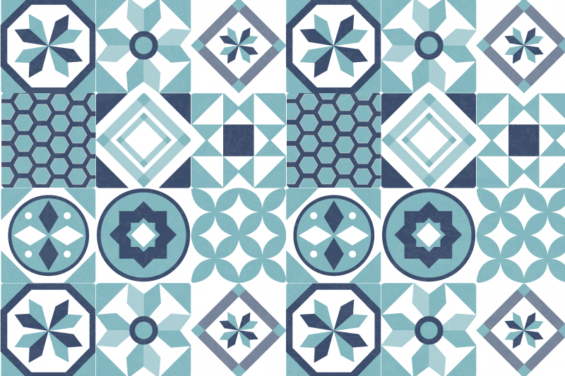 Tapis mosaique vinyle inspiration mosaïque - TenStickers