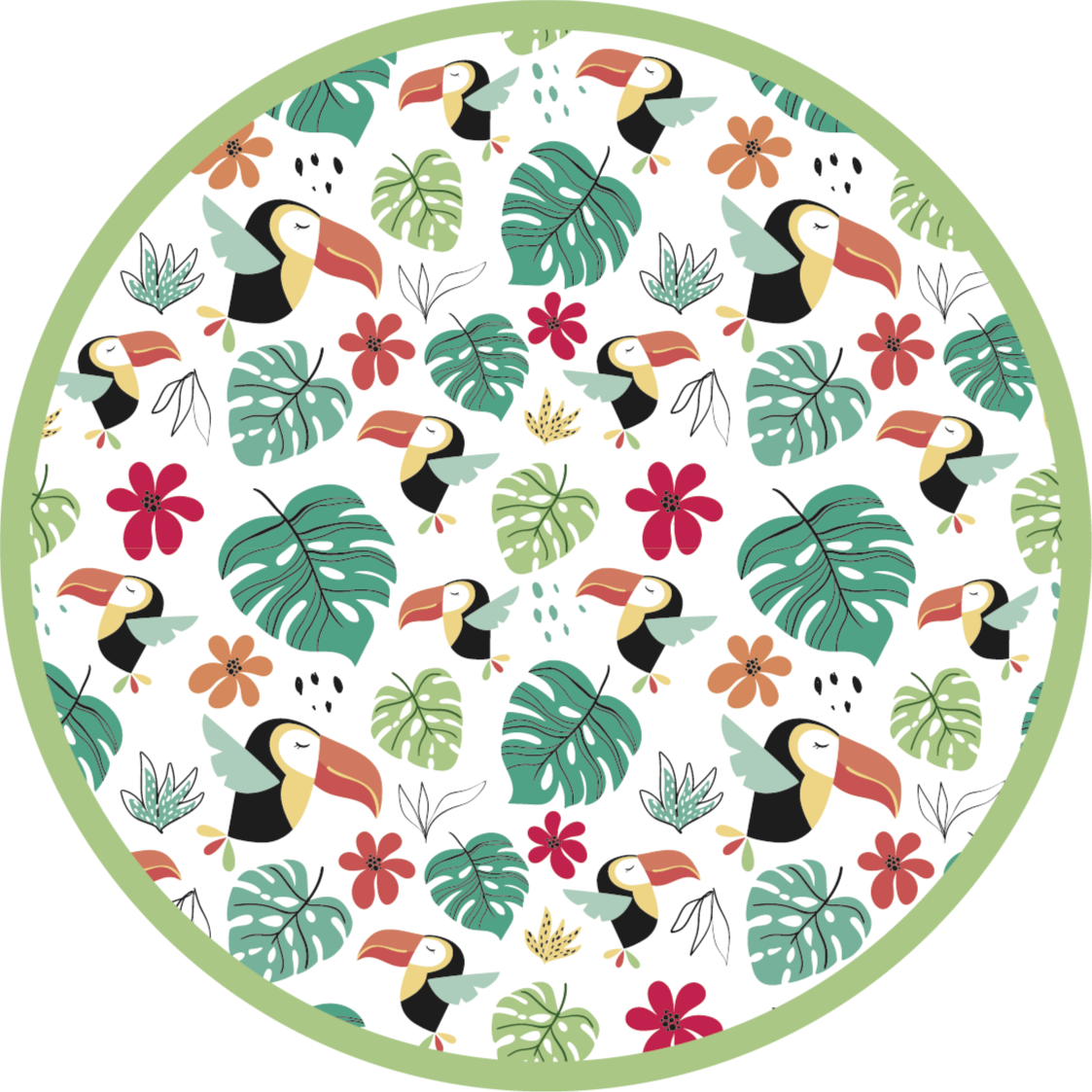 Tapis vinyle animal motif toucan tropical - TenStickers
