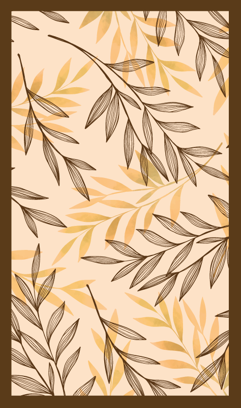 Tapis vinyle fleurs et plantes motif de feuillage d'automne - TenStickers