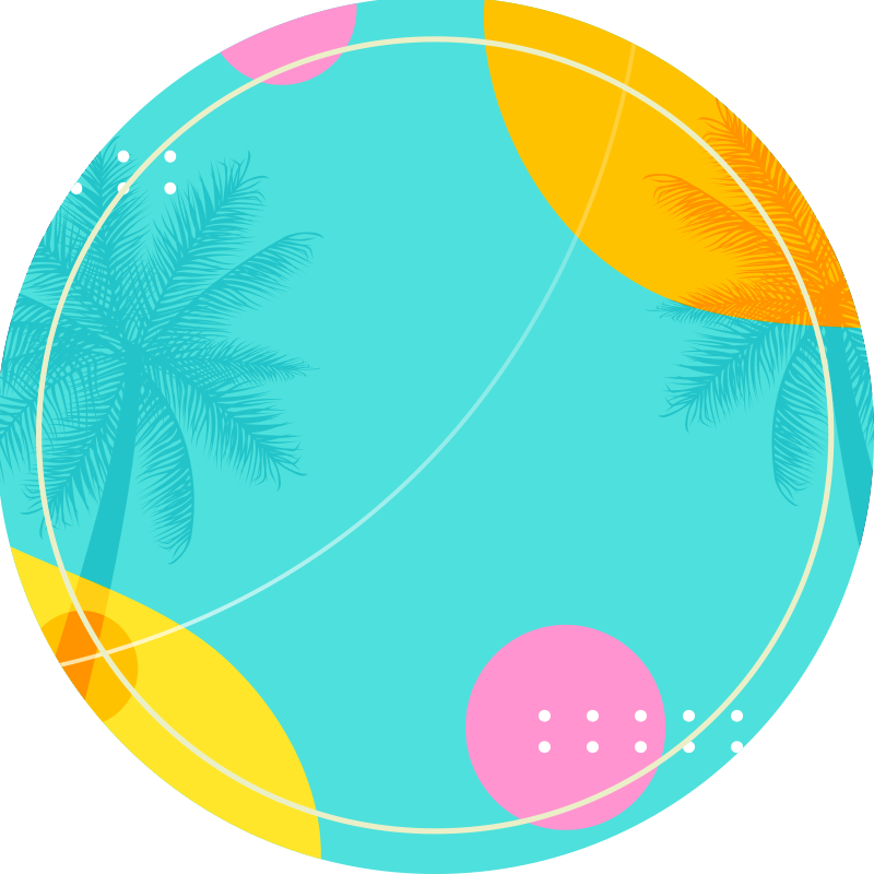 Tapis vinyle fleurs et plantes décor de palmiers tropicaux - TenStickers