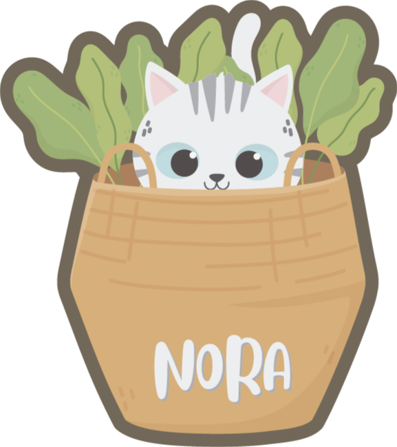 Tapis vinyle avec nom félin personnalisé - TenStickers