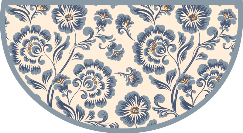Tapis vinyle fleurs et plantes rehausseur d'entrée floral - TenStickers